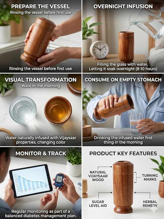 Vijaysaar Wood Herbal Glass