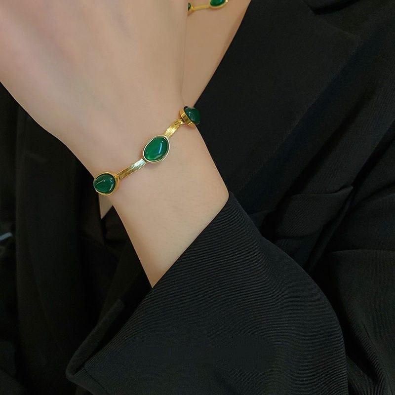Royal Emerald Set | Necklace + FREE Bracelet