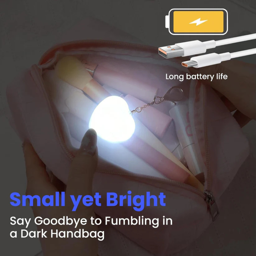 BagGlow™ | Heart-Shaped Rechargeable Handbag Light