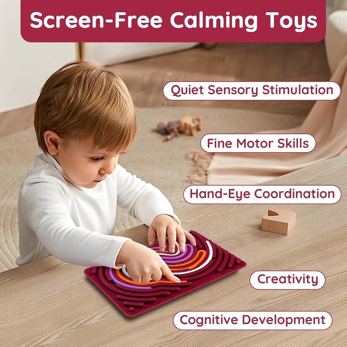 Sensor Activity Board Silicone Montessori Toy