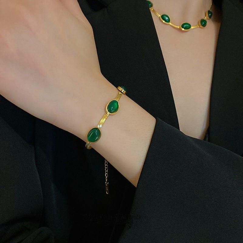 Royal Emerald Set | Necklace + FREE Bracelet
