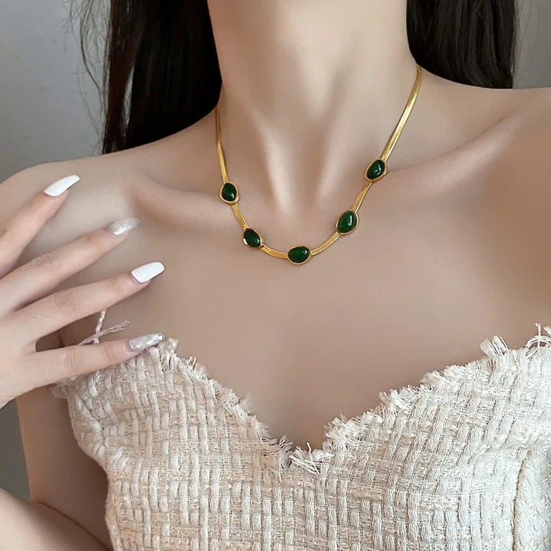 Royal Emerald Set | Necklace + FREE Bracelet