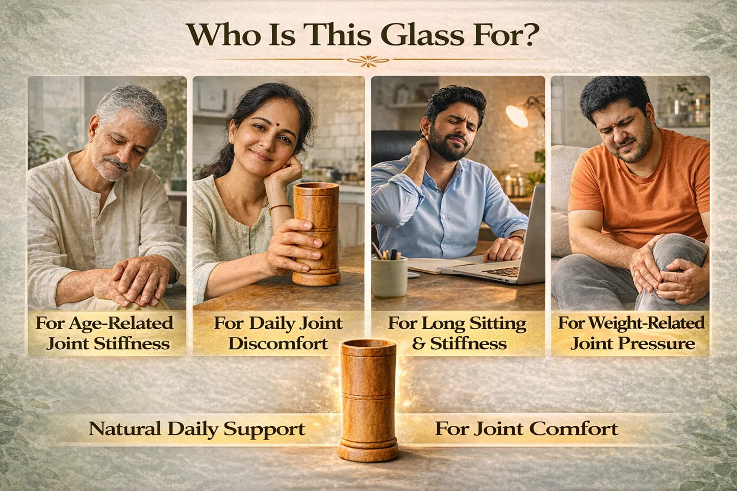 Vijaysaar Wood Herbal Glass